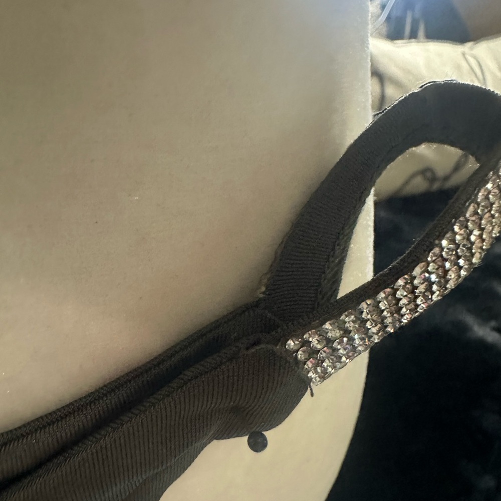 Chic Black Rhinestone Embellished Bikini Swimwear - Picture 4 of 15